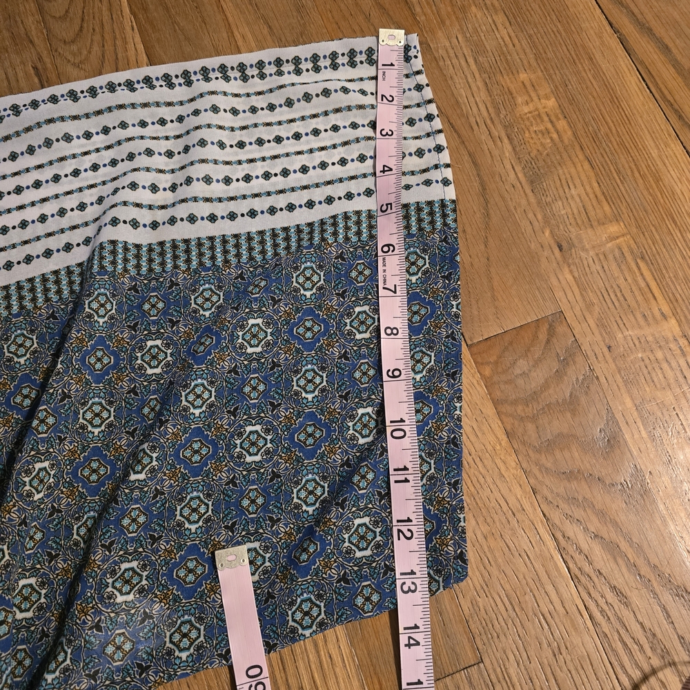 Forever‎ 21 Bohemian Style Blue And White Blouse - Picture 6 of 6